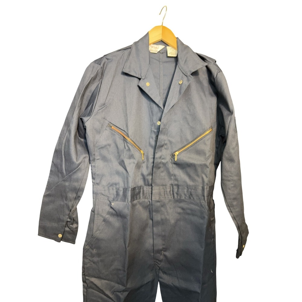 Walls Coveralls‎ Mens 38 Short Navy Blue Workwear Master Made USA Utility Suit